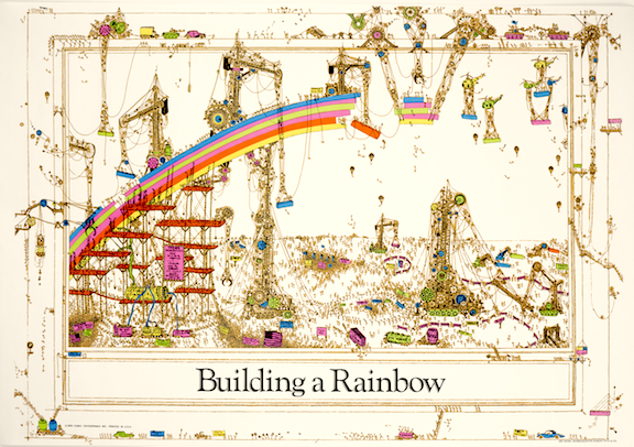 building a rainbow poster