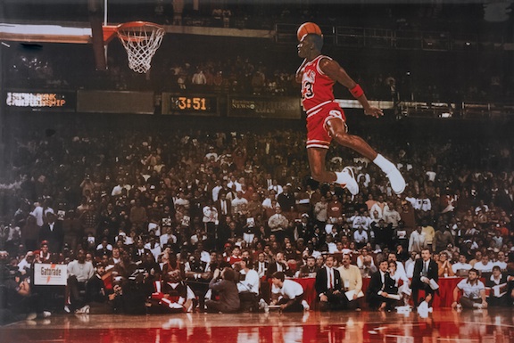 michael jordan dunk poster