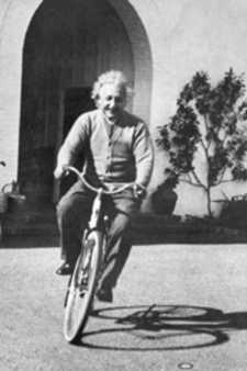 Einstein Riding Bicycle