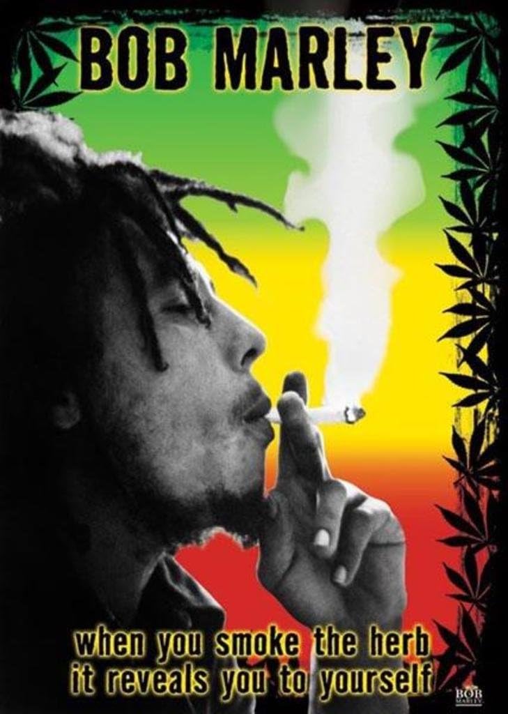 Bob Marley When You Smoke The Herb It Reveals You To Yourself Reggae Music Poster 