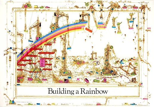 Building A Rainbow Art Poster Heavy Stock Paper  