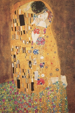 Gustav Klimt The Kiss Painting Poster 