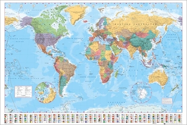 World Map with Flags  
