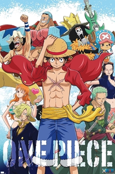 One Piece Luffy And The Pirate Crew Anime Poster 