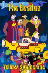 Beatles, The Yellow Submarine Anime Movie Poster 