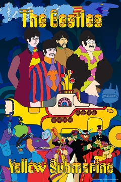 Beatles, The Yellow Submarine Anime Movie Poster 