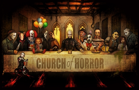 Church of Horror Fabric Poster Flag   
