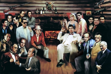 Movie Mobster Meeting mafia, gangster, meeting