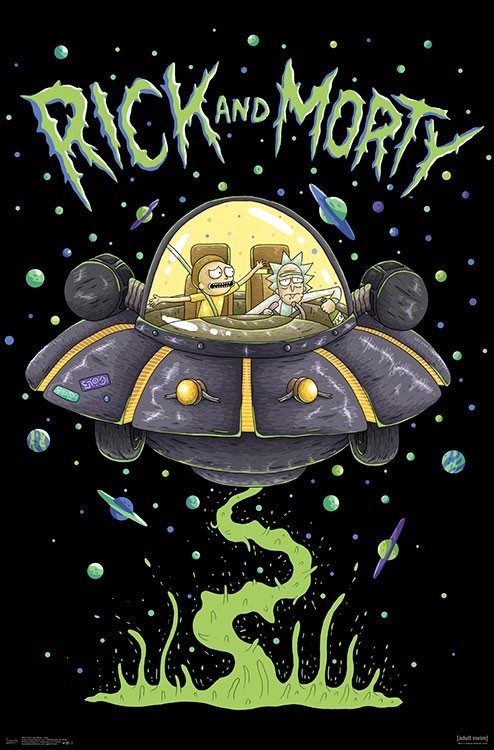 FP4503 Rick and Morty Action Movie   Maxi Size Wall Poster size 61 X 91.5 cm 