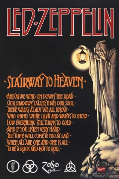 Led Zeppelin Stairway To Heaven Rock N Roll Music Poster 