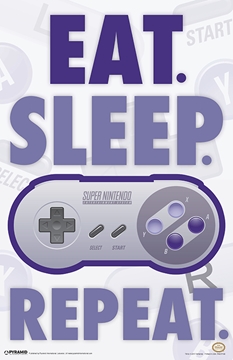 Nintendo Eat Sleep Game Repeat (11x17) 