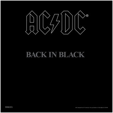 AC/DC (12x12) Back in Black 